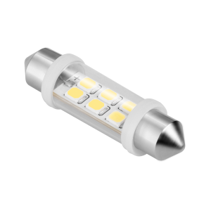 Zarówka samochodowa LED 12V 10*40, 6xSMD  Sv8.5,  biała