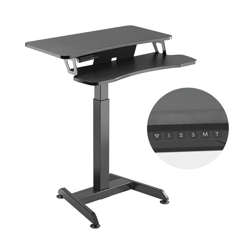 Maclean elektriskt skrivbord, höjdjustering, bord, arbetsstation, för stående, max höjd 122cm, max 37kg, MC-835