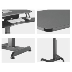Maclean elektriskt skrivbord, höjdjustering, bord, arbetsstation, för stående, max höjd 122cm, max 37kg, MC-835 |…