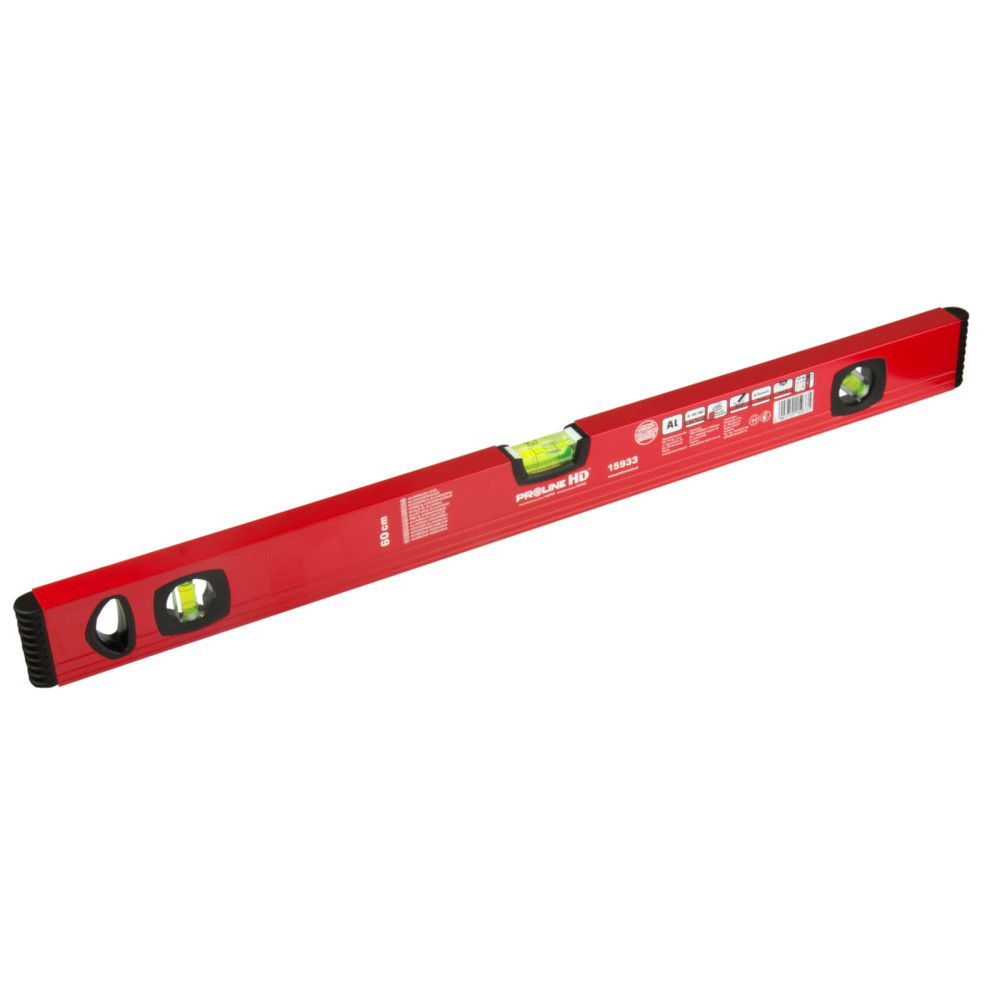 Vattenpass i aluminium, 3 lib., tjocklek 0,5 mm/1m, 150 cm, Proline HD. Vattenpass i aluminium, 3 lib., tjocklek 0,5 mm/1m, 150 cm, Proline HD.