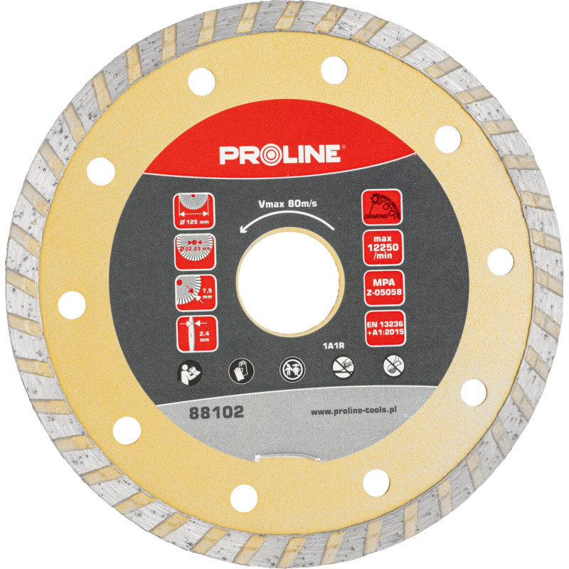 Diamantklinga turbo (byggmaterial) 125*2.4*7.5*22.23 proline