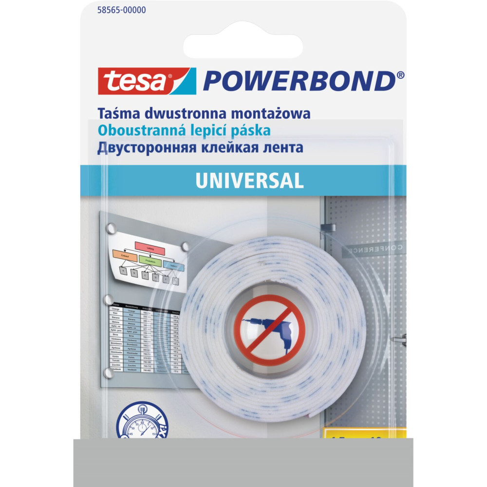 Monteringstejp Powerbond Universal 1,5m:19mm (h5856500) Monteringstejp Powerbond Universal 1,5m:19mm (h5856500)
