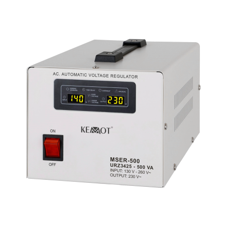 Automatisk spänningsstabilisator KEMOT MSER-500 (500 VA, servomotor)