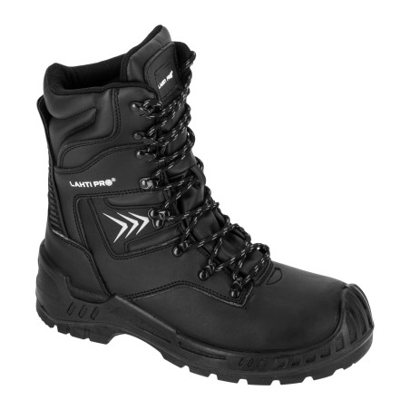 Stövlar utan hög klack, svart läder, o2 src, '45', ce, Lahti