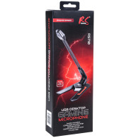 Mikrofon för spel NanoRS, LED, YouTube-strömning, USB-kabel 1,5m, känslighet 21dB+3dB, RS710