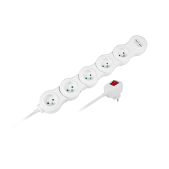 Nätadapter (snake) Rebel, 5 uttag, 1,5m sladd