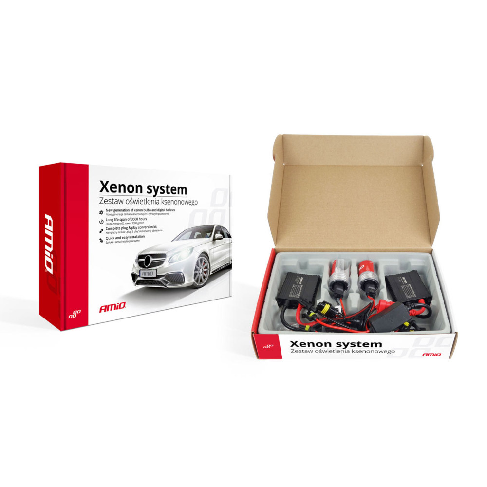 Set HID Slim H7M Metal 6000K AMIO-01949