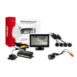 Zestaw czujników parkowania tft01 4,3' z kamerą hd-301-ir 4 sensory czarne