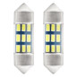 LED-lampor standard 3014 9smd festoon c5w c10w c3w 31mm vit 12v amio-01089