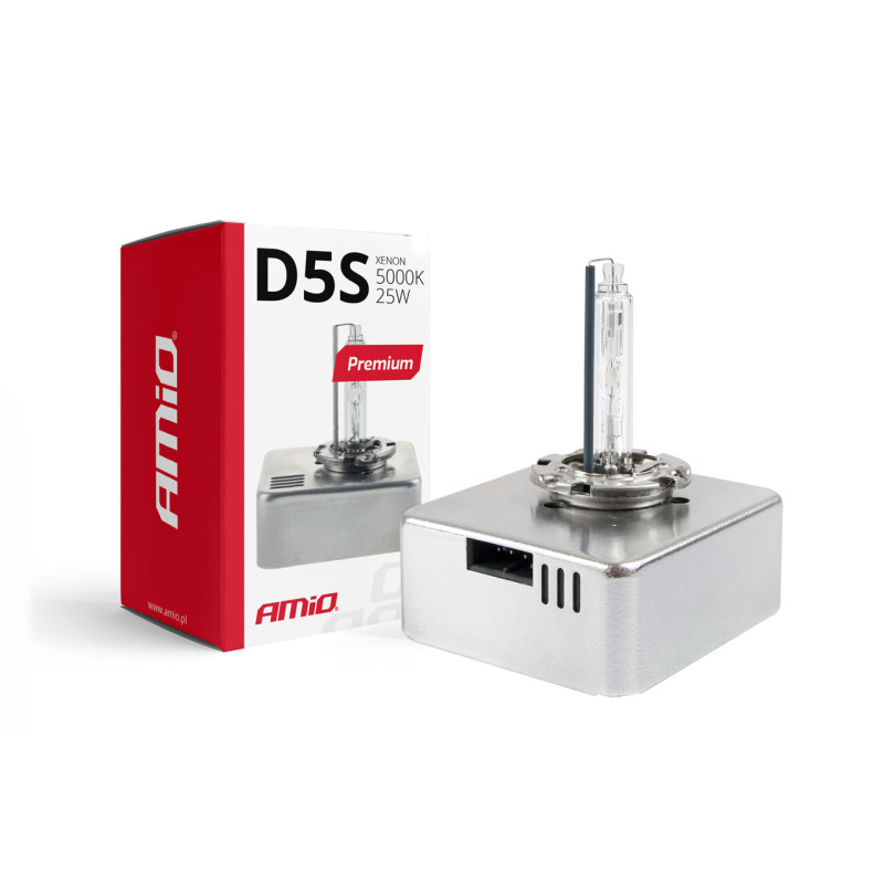 Xenonlampa, glödlampa HID xenon D5S 5000K Amio Premium Amio-01220