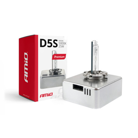 Xenonlampa, glödlampa HID xenon D5S 5000K Amio Premium Amio-01220