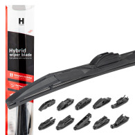 Vindrutetorkarens hybrid multiconnect 26' 650mm 65cm fjäderblad, 11 adaptrar amio-02212.