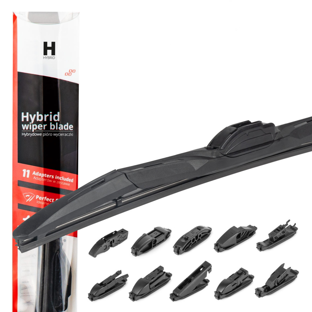 Vindrutetorkarens hybrid multiconnect 26' 650mm 65cm fjäderblad, 11 adaptrar amio-02212. Vindrutetorkarens hybrid multiconnect 26' 650mm 65cm fjäderblad, 11 adaptrar amio-02212.