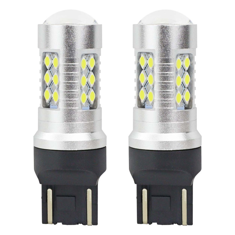 LED-lampor Canbus 3030 24 SMD T20 7443 W21/5W vit 12V 24V AMIO-02126