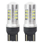 LED-lampor Canbus 3030 24 SMD T20 7443 W21/5W vit 12V 24V AMIO-02126