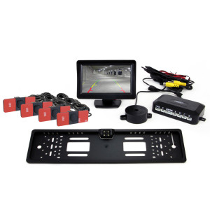Zestaw czujników tft01 4,3' z kamerą cam-402 led 4 sensory czarne wewnętrzne