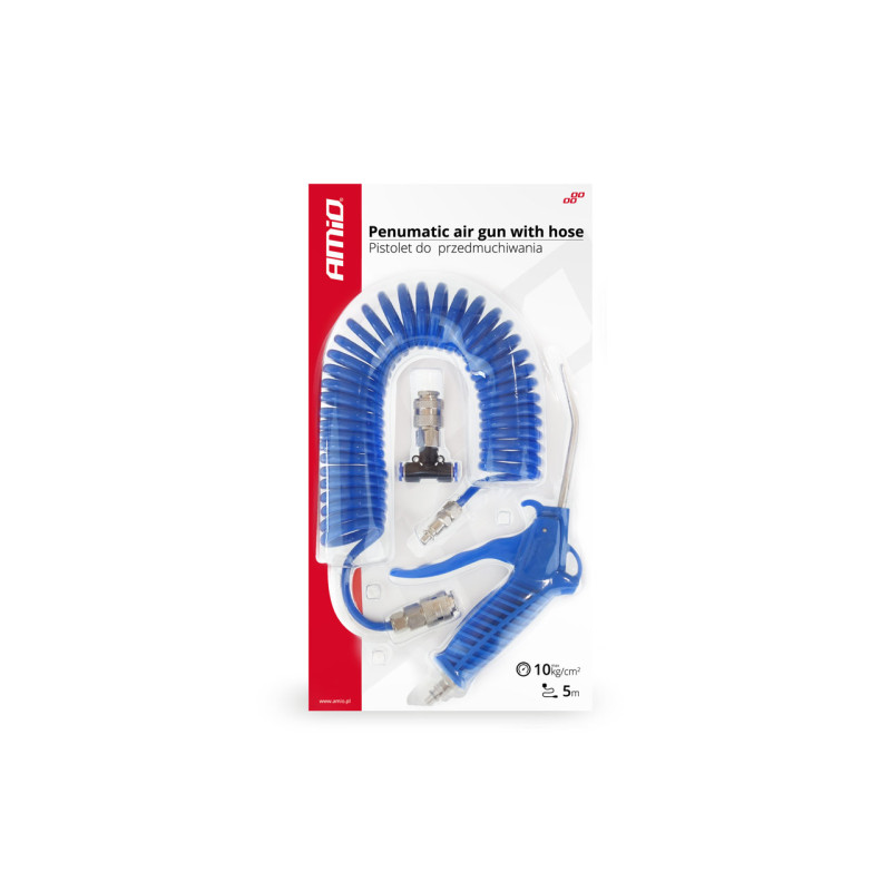 Pneumatisk blåspistol kit 10 atm amio-02158