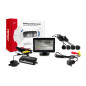 Parkeringssensorset TFT01 4,3' med HD-305 kamera LED 4 svarta sensorer