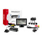 Parkeringssensorset TFT01 4,3' med HD-305 kamera LED 4 svarta sensorer 'gold'