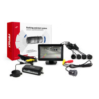 Zestaw czujników parkowania tft01 4,3' z kamerą hd-307-ir 4 sensory czarne