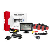 Zestaw czujników parkowania tft01 4,3' z kamerą hd-308-led 4 sensory czarne wewnętrzne