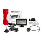 Parkeringssensorset TFT01 4,3' med HD-310-kamera 4 silverfärgade sensorer.
