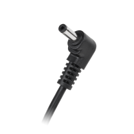 Vinklad kontakt 3,5/1,5 (12V/3A) nätadapter med kabel för Rebel-montering