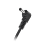 Vinklad kontakt 3,5/1,5 (12V/3A) nätadapter med kabel för Rebel-montering