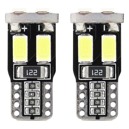 LED-lampor canbus 6smd 5730 t10 w5w vit amio-01622