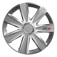 Hjulnavskåpa i kolfiber silver GTX 16 tum