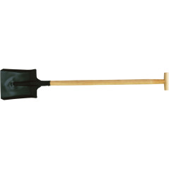Spade kol 240*315mm med trähandtag 115cm lång