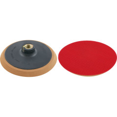 Skivfäste fi-125mm, gänga m14 (kardborre) med tjock gummi Proline.