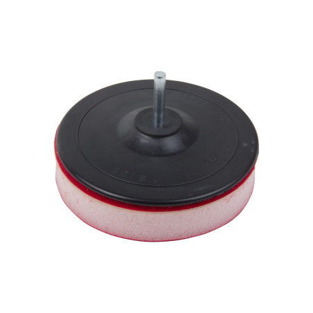 Skiva-adapter med en diameter på 125 mm, axel med en diameter på 7 mm (kardborreknopp) + avståndsstycke av skum