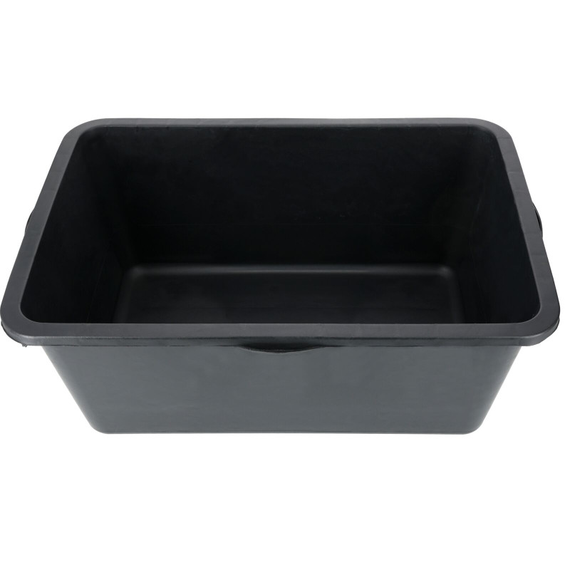 Rektangulär cementblandare med 90 liter kapacitet, transporthandtag.