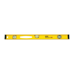 Vattenpass i-balk, 40 cm, 2 libeller, 1,5 mm/m, aluminium, tvåkammarprofil