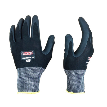 Handskar av nitril (grepp vanlig), 12 par, '7', ce, handskar pro