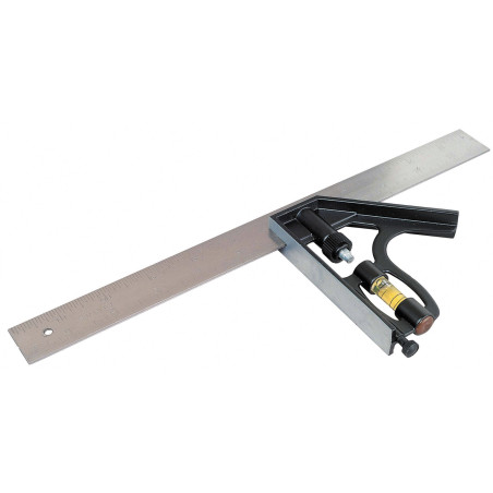 Universell vinkelhake 300mm/12", metallkropp med vattenpass | HandlaSmidigt.se
