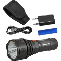 Ficklampa aluminium, LED U2x3 2700 lm, CE, Proline.