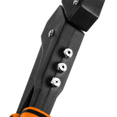 Nitpistol för stål- och aluminiumnit 2,4/3,2/4,0/4,8 mm, flerpositionerad