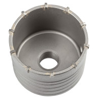 Hålsåg med en diameter på 85 mm med SDS+-adapter och centrumborr.