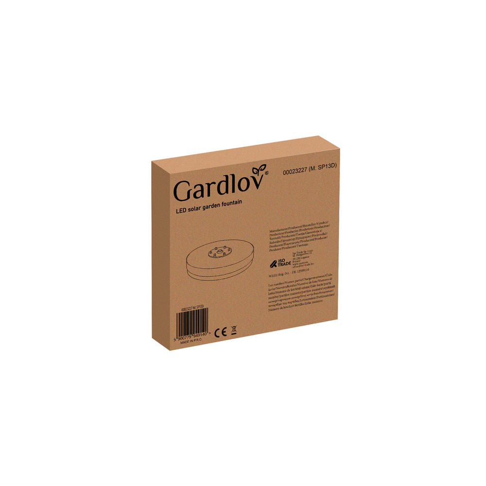 Fontanna solarna ogrodowa LED Gardlov 23227