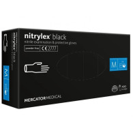 Svart nitrilhandskar Mercator Nitrylex Basic storlek M 100 st.