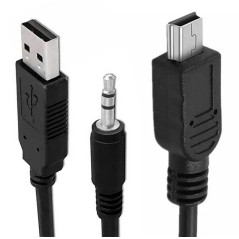 AK287 Adapter mini USB till USB/jack 3.5