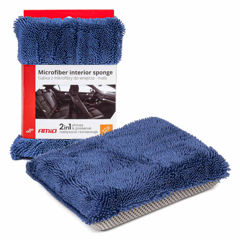 Mikrofiber svamp för rengöring av bilinteriör amio-03844