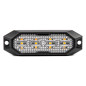 Blixtljus varning platt 4x3w led r65 r10 12v 24v amio-03929