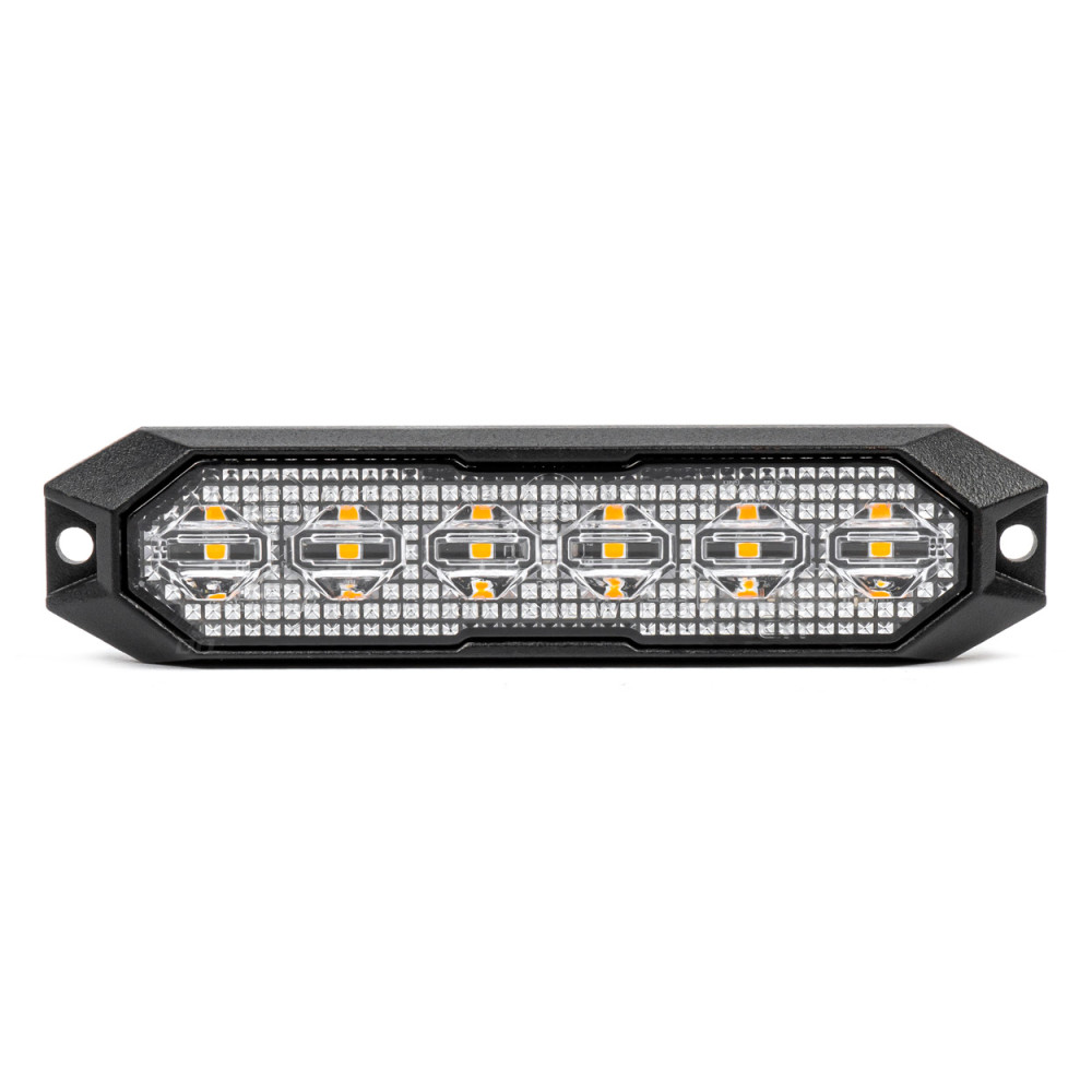 Blixtljus varning platt 6x3w led r65 r10 12v 24v amio-03930 Blixtljus varning platt 6x3w led r65 r10 12v 24v amio-03930