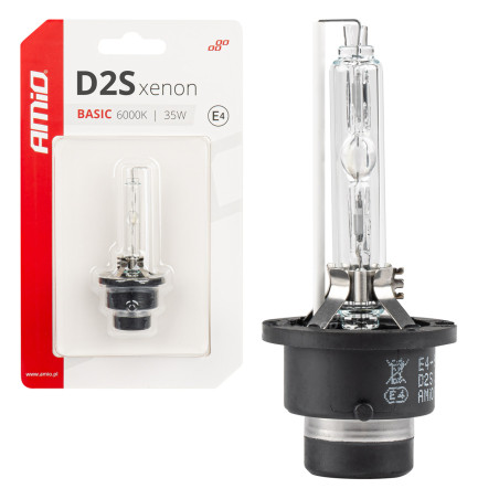 Xenonlampa xenon D2S 6000K grundläggande blisterförpackning amio-03861