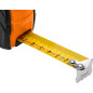 Måttband av stål, 7,5 m x 25 mm, självlåsande, två stoppknappar.