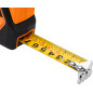 Måttband av stål, 3 m x 16 mm, självlåsande, stoppknapp, magnet