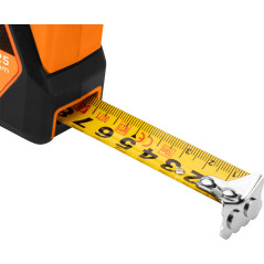 Måttband av stål 5 m x 25 mm, självlåsande, stoppknapp, magnet | HandlaSmidigt.se